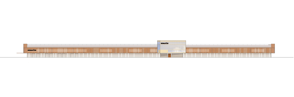 New Komatsu Forest factory concept image- sounth facing facade