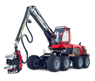 Komatsu 931XC posed ready for work. No background